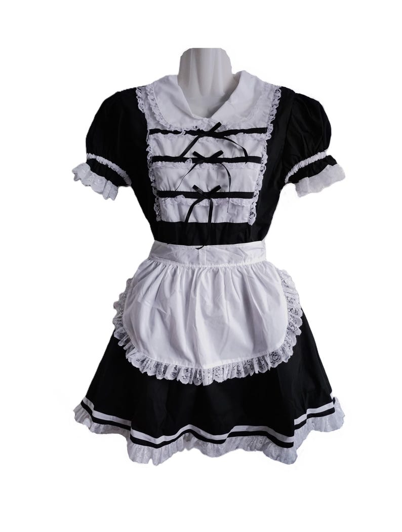 Vestido de empregada "Merry" para mulheres, algodão, cosplay, empregada francesa, vestido de empregada japonesa, 90% algodão imagem 1