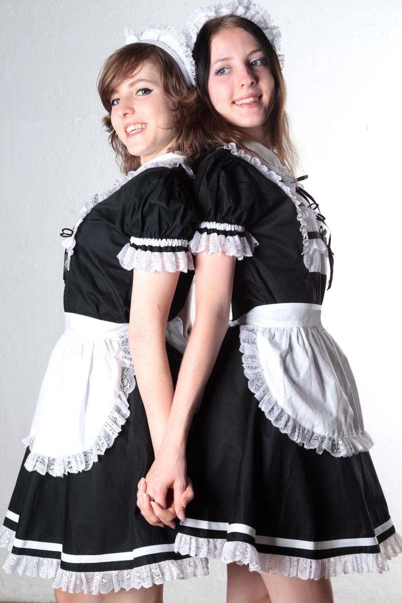 Vestido de empregada "Merry" para mulheres, algodão, cosplay, empregada francesa, vestido de empregada japonesa, 90% algodão imagem 5