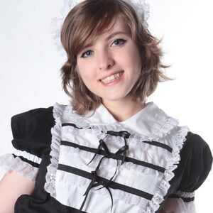 Vestido de empregada "Merry" para mulheres, algodão, cosplay, empregada francesa, vestido de empregada japonesa, 90% algodão imagem 4