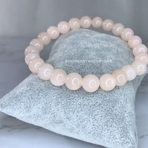 Pale pink Jade bracelet