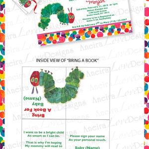 A Very Hungry Little Caterpillar Baby Shower Invitation Set - Etsy