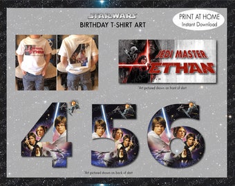 Star Wars Custom Print at Home Birthday T-shirt Art