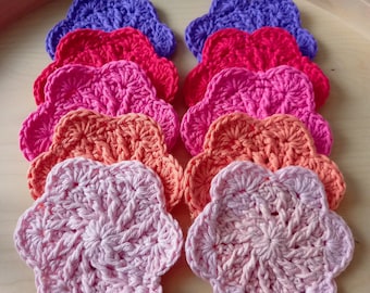 Sakura flower face Scrubbies | Hand crocheted 100% cotton face Scrubbies | MorcyMoo