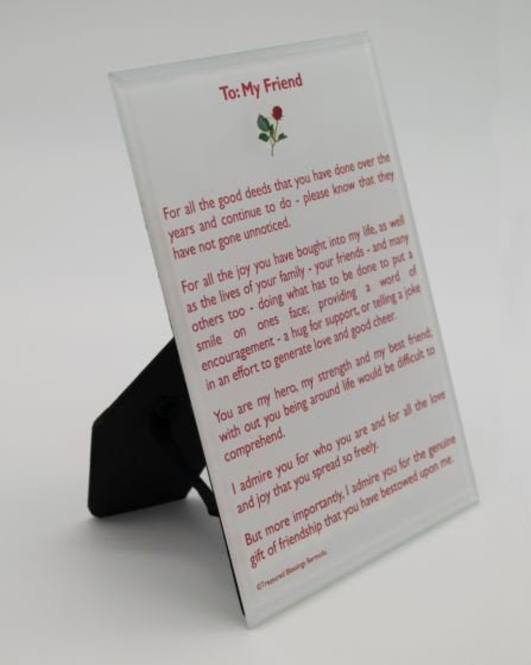 Decorative Glass Plaque to My Friend Etsy UK