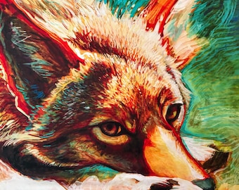 Repose Coyote Tapestry