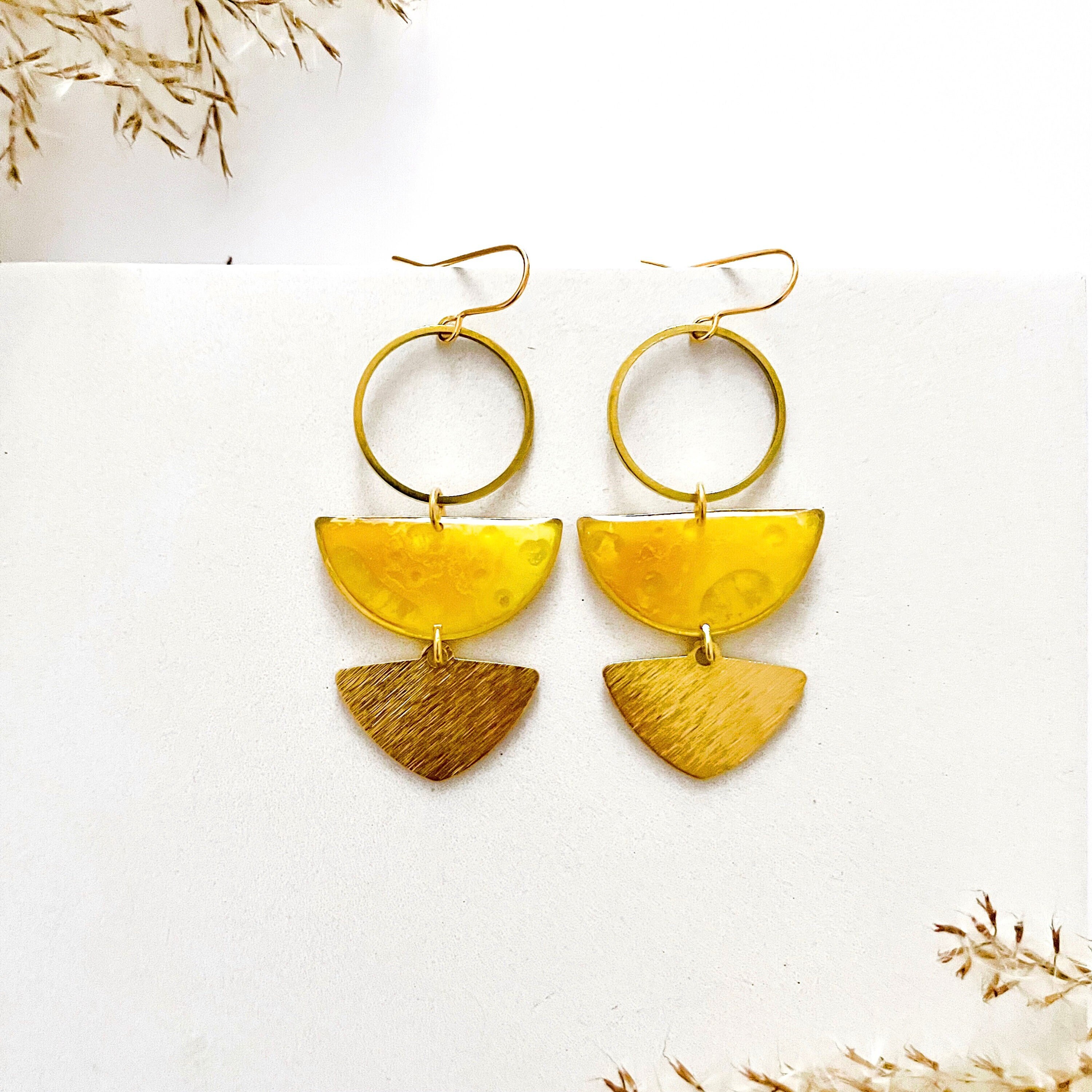 Yellow Star Earrings - Etsy