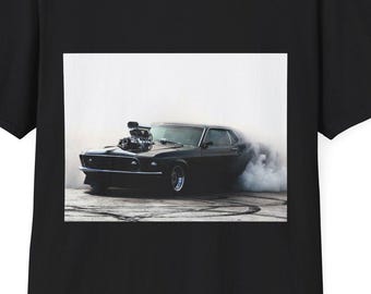 Camiseta Mustang, presente de aniversário, vestuário automotivo unissex.
