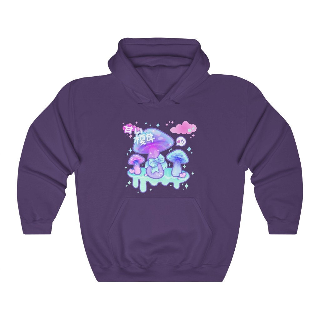 Pastel Goth Hoodie Mushroom Yumi Kawaii Emo Hoodie Etsy
