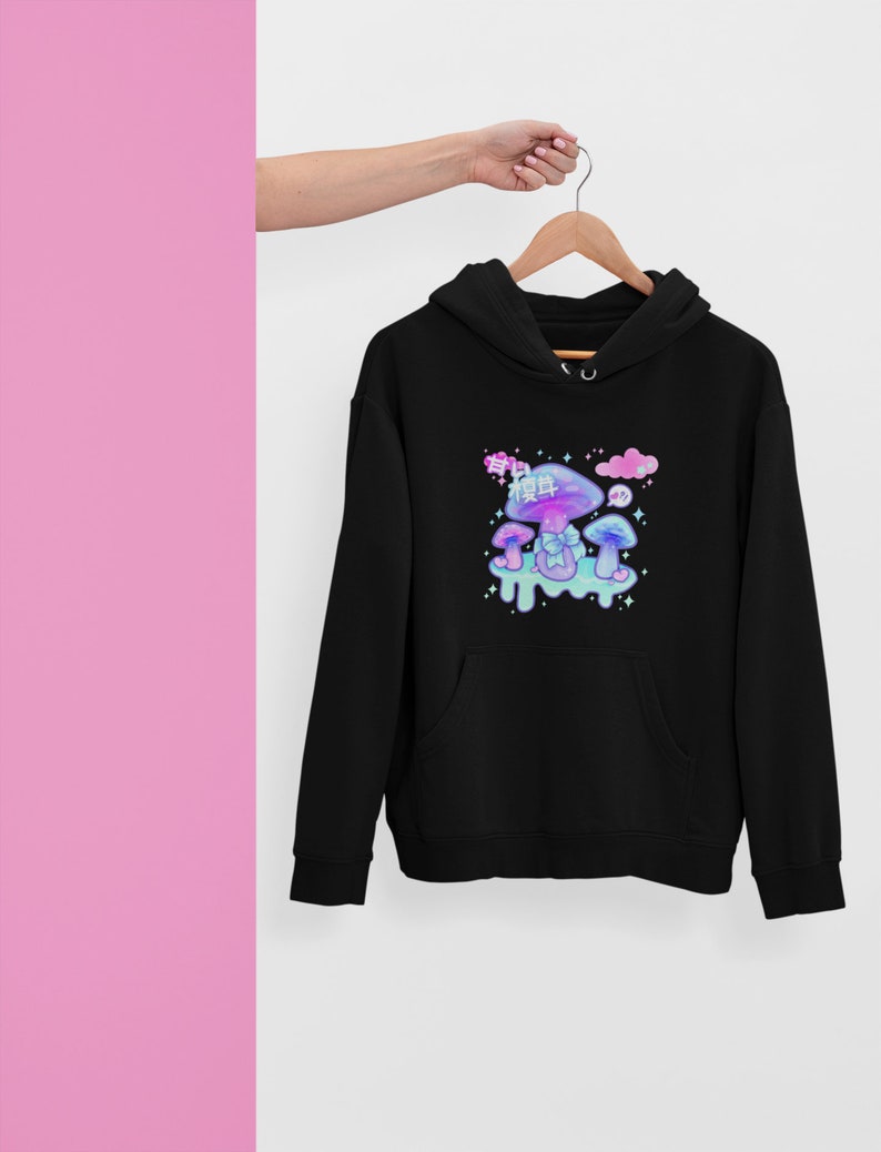 Pastel Goth Hoodie Mushroom Yumi Kawaii Emo Hoodie Etsy
