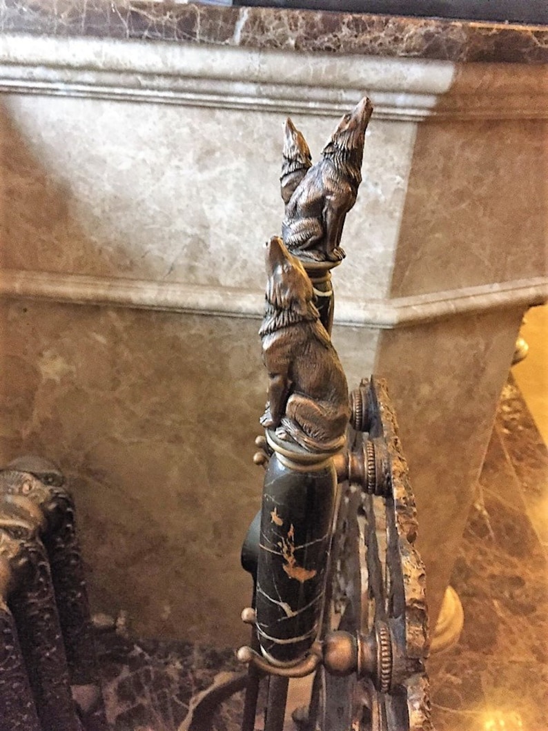 Fireplace tools Wolf hunting Handmade fireplace care Etsy