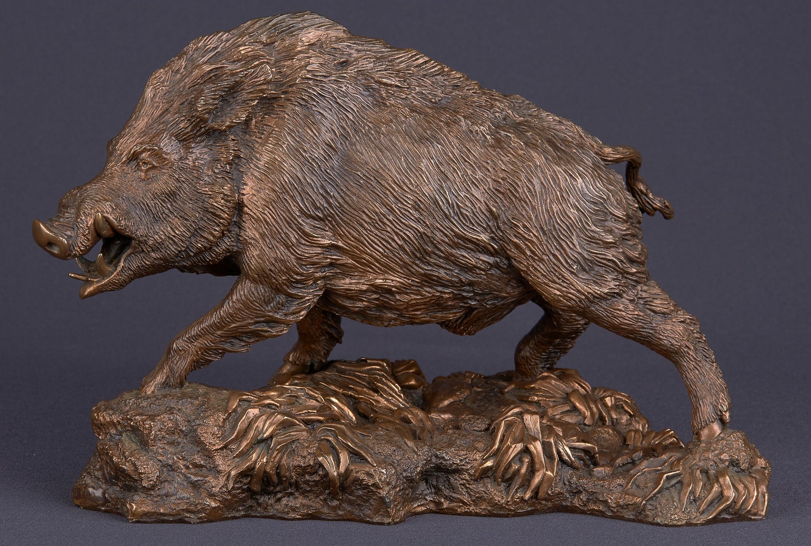 Bronze Wild Boar Statuette Gift Collectible Bronze Statuette Etsy