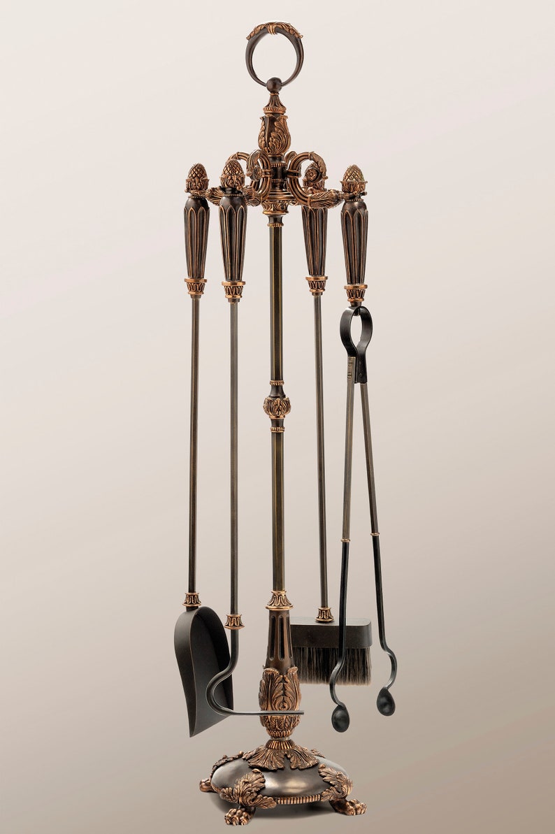 Classy Fireplace Tools Bronze Accessories Classical Style Etsy