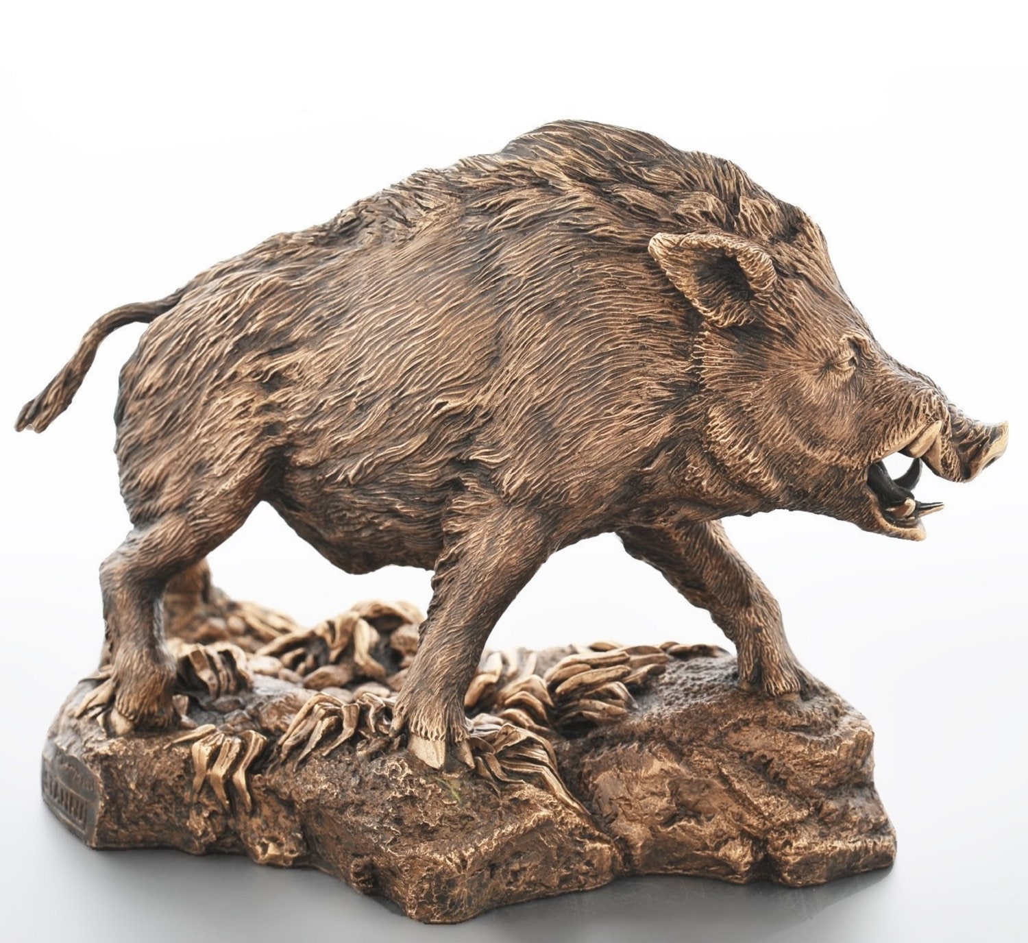 Bronze Wild Boar Statuette Gift Collectible Bronze Statuette Etsy