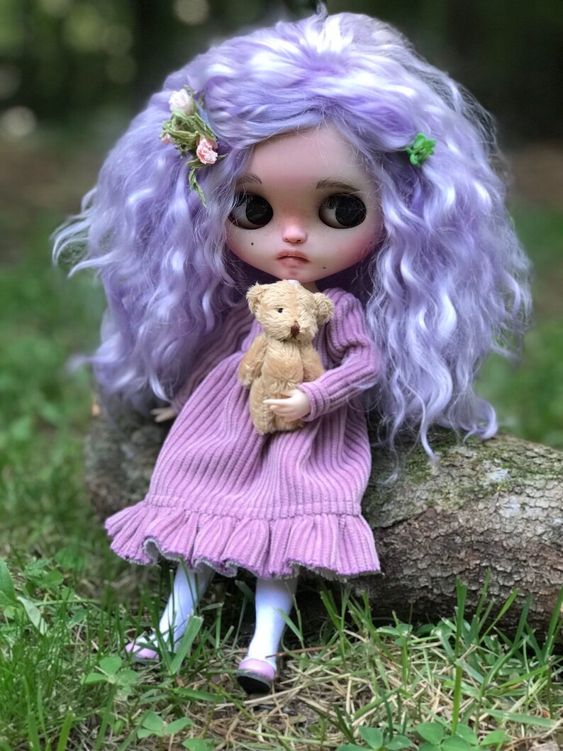 miniature Bear for BJD dolls Blythe clothes Blythe Starter Kit Custom Blythe Plush Bear toy Customize Blythe Blythe Accessories