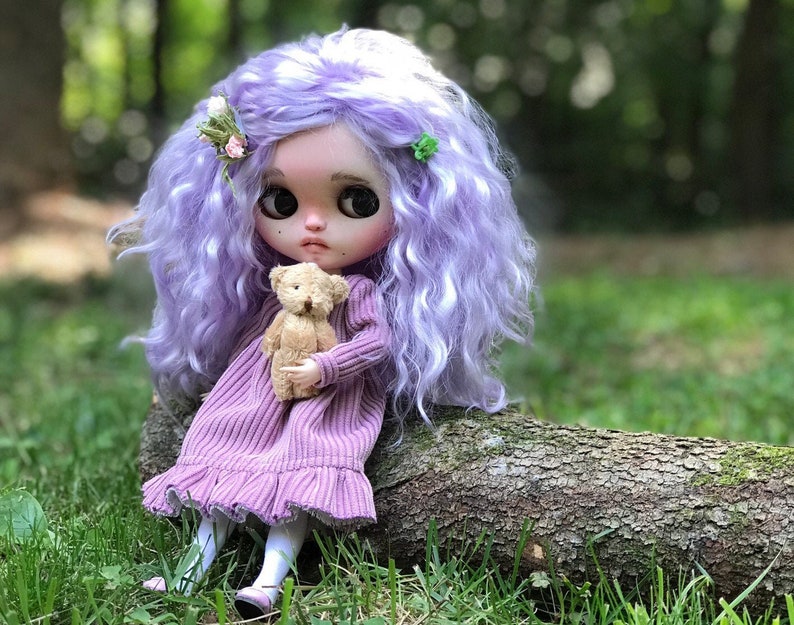 miniature Bear for BJD dolls Blythe clothes Blythe Starter Kit Custom Blythe Plush Bear toy Customize Blythe Blythe Accessories