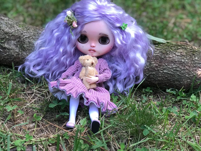 miniature Bear for BJD dolls Blythe clothes Blythe Starter Kit Custom Blythe Plush Bear toy Customize Blythe Blythe Accessories