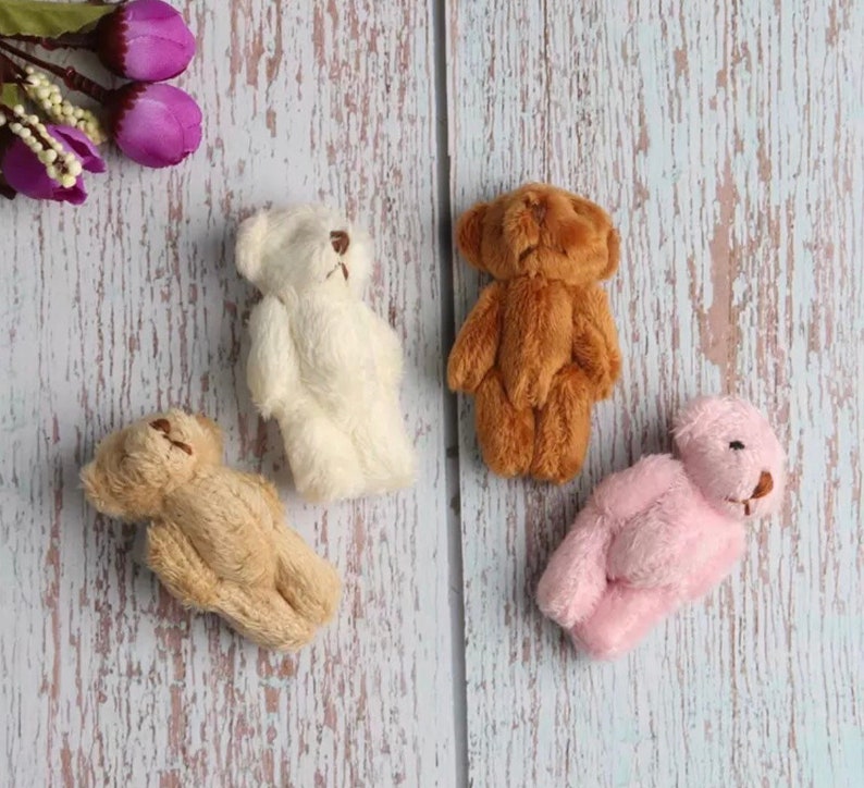 miniature Bear for BJD dolls Blythe clothes Blythe Starter Kit Custom Blythe Plush Bear toy Customize Blythe Blythe Accessories