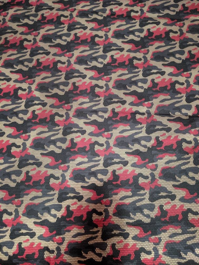 Red camouflage scuba neoprene fabric | Etsy