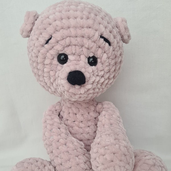 Bär Teddy Häkeln Gehäkelt Micha Ella Kuschelwolle Handgemacht Selbstgemacht Handmade Beige Kuscheltier Baby Kinder