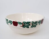 Crock Shop Santa Ana Ca. Pottery Apple and Ivy 10 Inch Mixing Bowl, Decorative Bowl, Apple Mixing Bowl