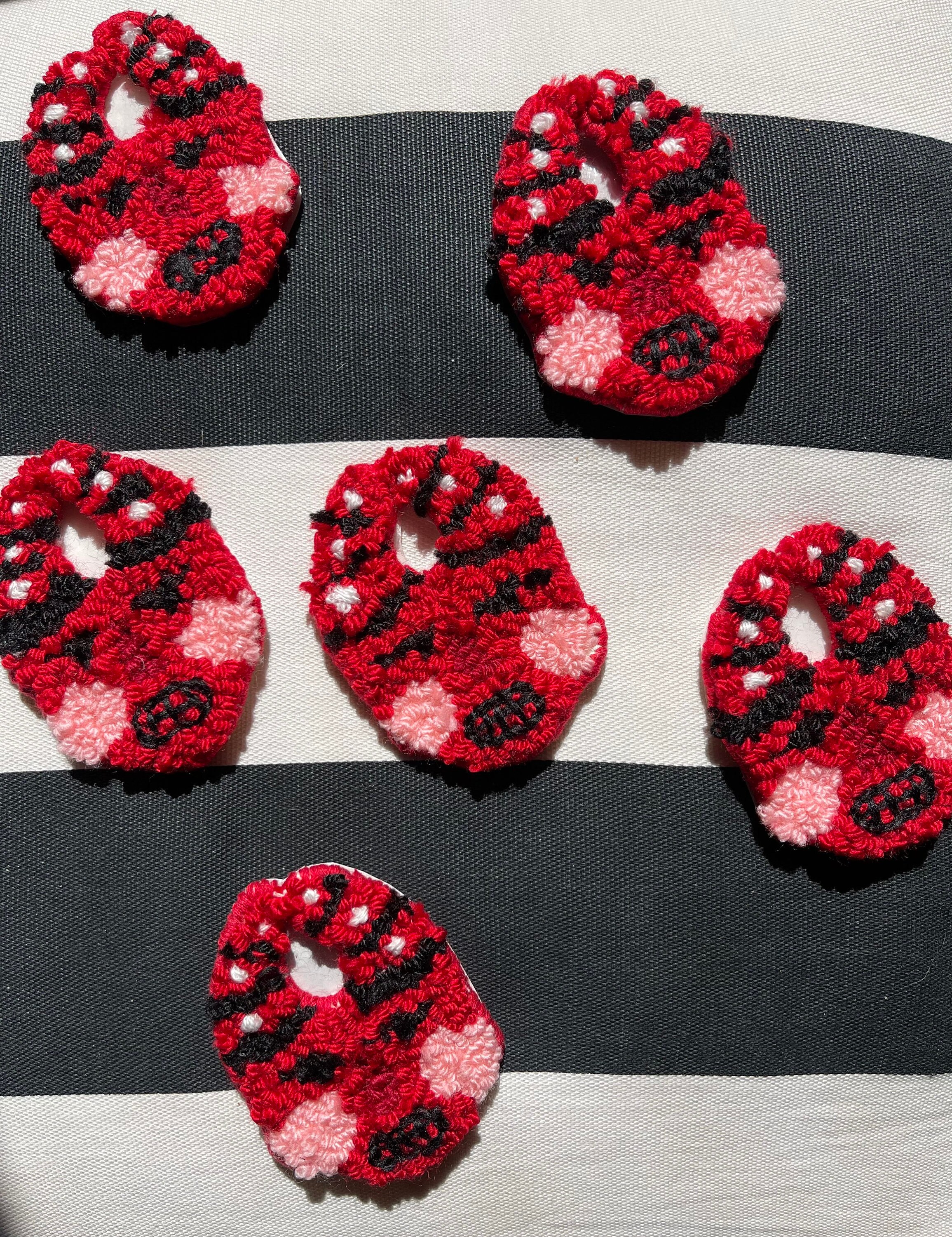 Diablito Punch Needle Patch Handmade Patch Iron on Patch Etsy