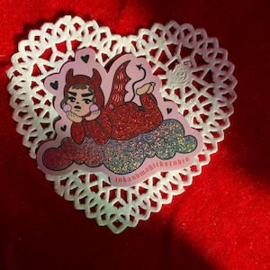 Diablita Enamorada Aufkleber, Vinyl-Aufkleber, Pixie Dust Aufkleber, Haargummi