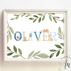 Personalised Name Art, Australian Animals Name Personalized, Safari Named, Baby Name Print, Name Gift, Printable DIGITAL DOWNLOAD, SKU4
