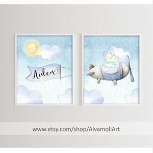 Set of 2 Dinosaur Art Prints, Dinosaur Nursery, Dinosaurs Wall Art, Boys Room Dinosaur Decor, Baby boy print, Boy decor, PRINTABLE ART, SKU8
