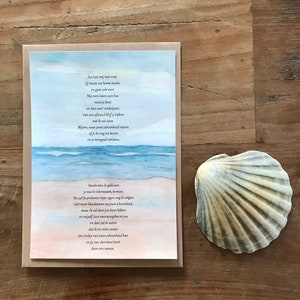 Poster gedicht Zee