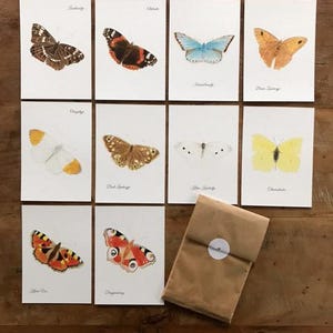 Set van 10 Vlinderkaarten