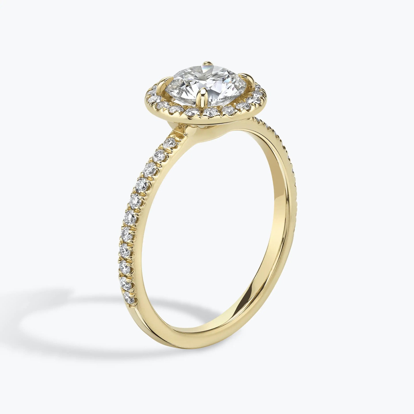 1.5ct Round Moissante Engagement Ring Hali Diamond Ring Etsy
