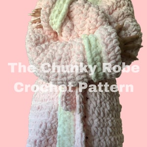 Patrón de bata gruesa / Patrón de bata de crochet acogedora de princesa