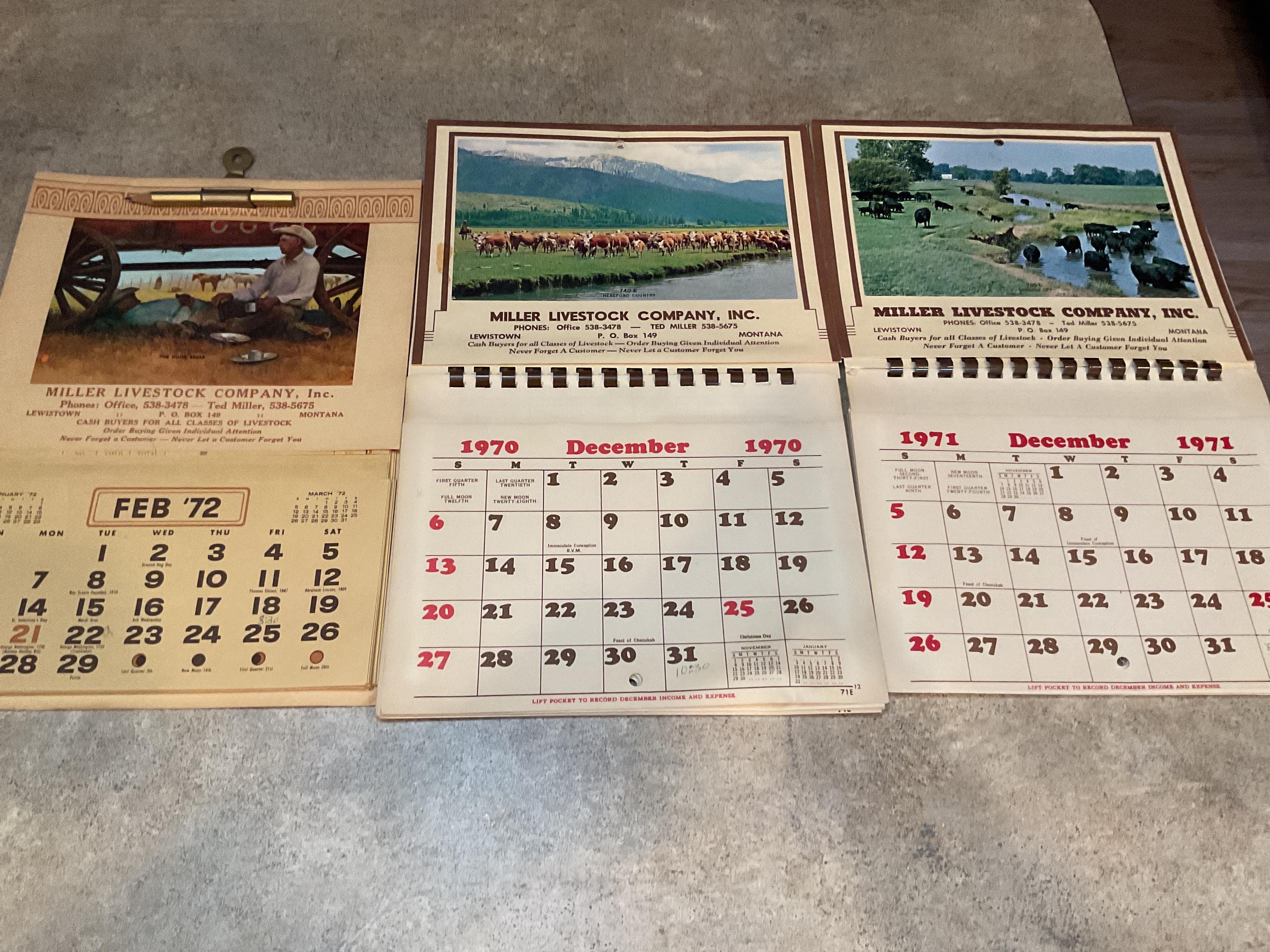 70s Vintage Calendar 1970 - Etsy