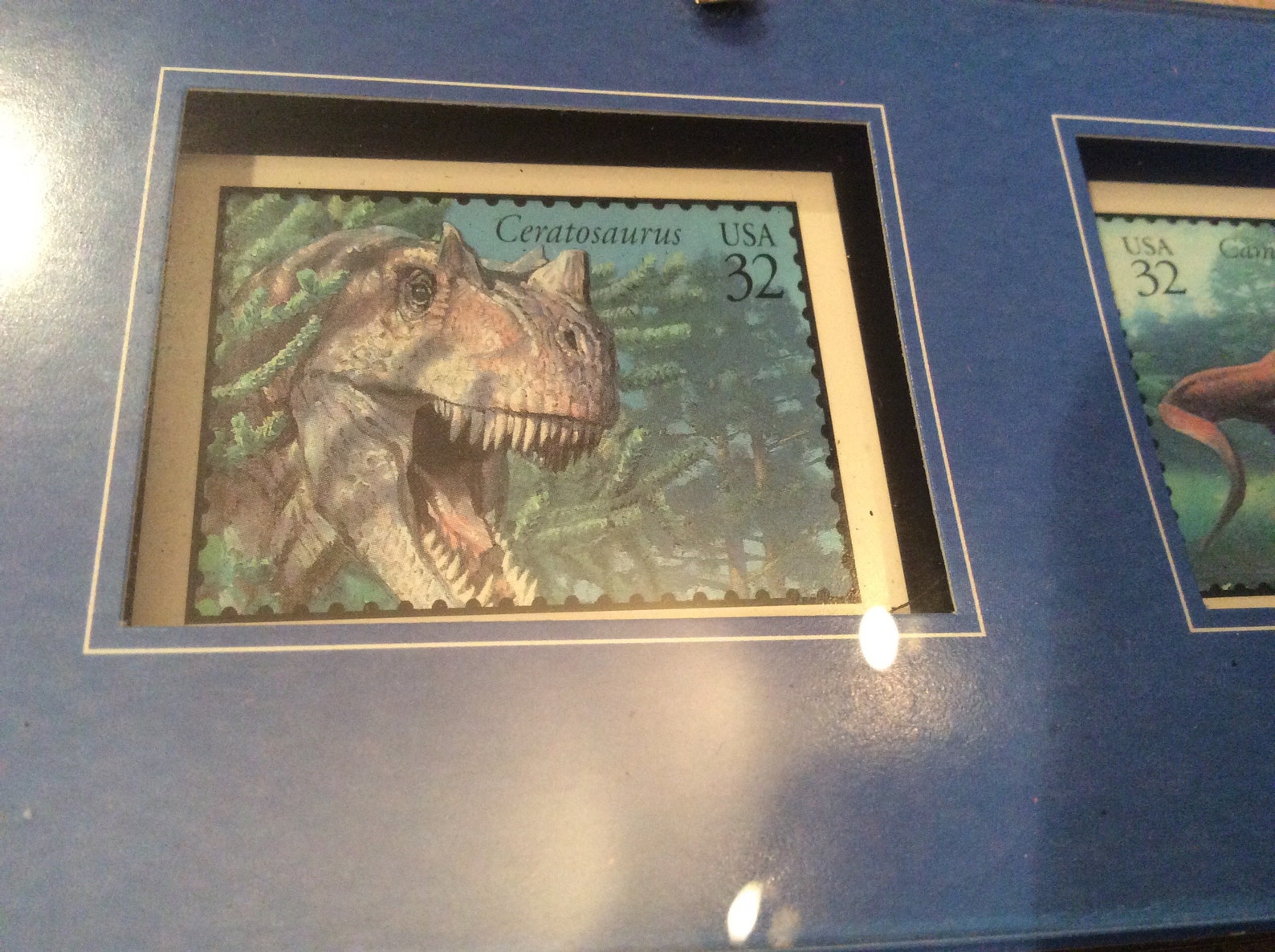 Dinosaur Postage Stamps 32 cent 1997 USPS Collectible Framed Etsy