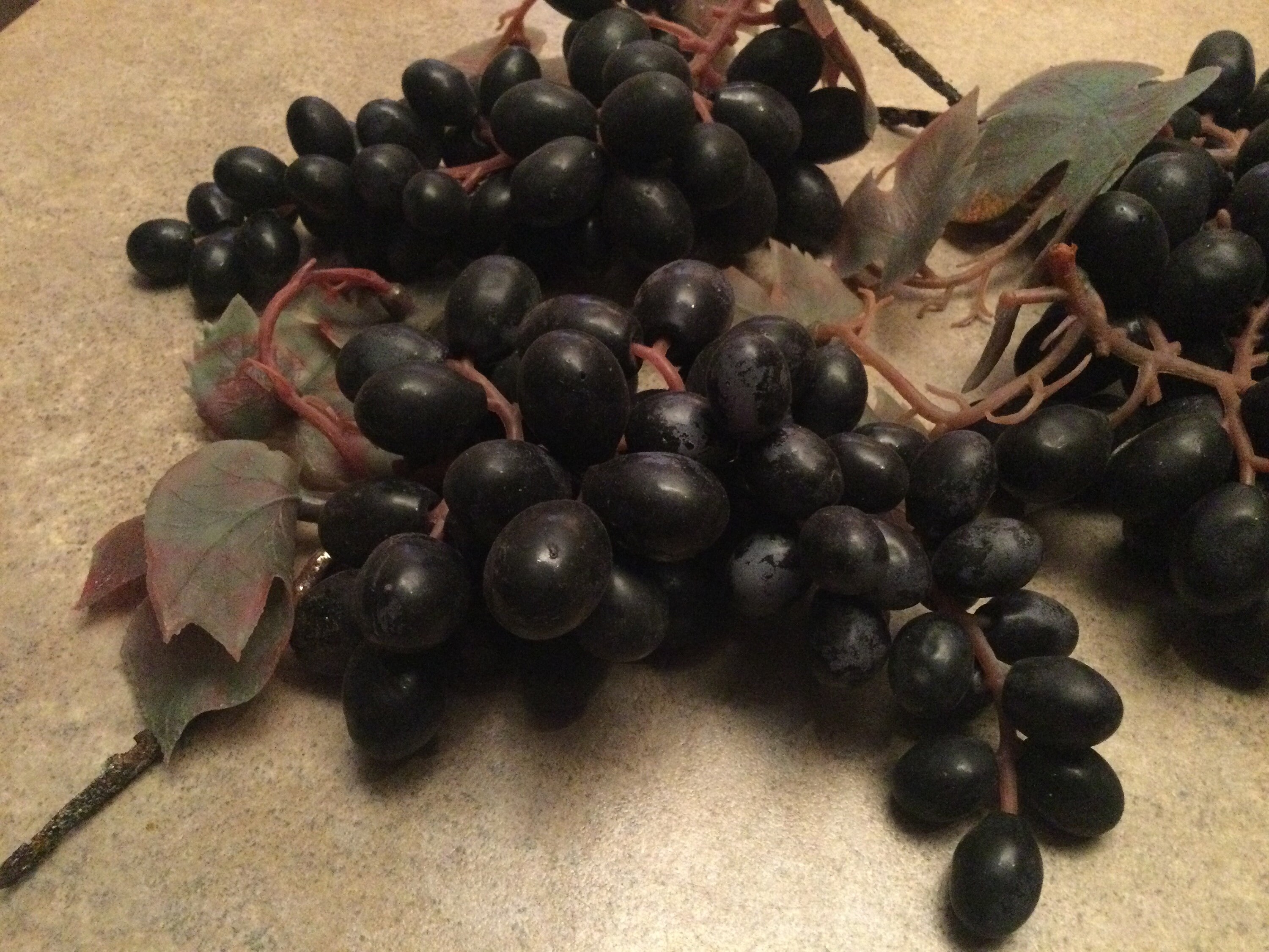 Vintage Black Artificial Rubber Grape Clusters Etsy