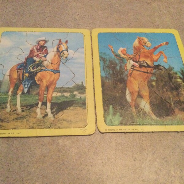 Roy Rogers and Horse, Trigger, Puzzles 1952 and 1956