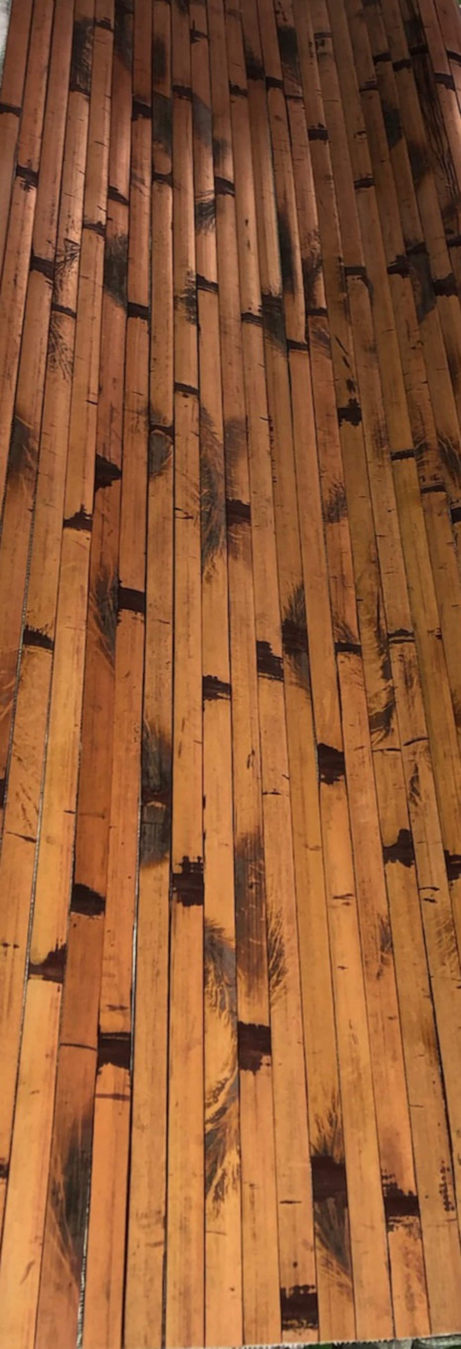 One- 4' X 8' Bamboo Wall Paneling Cherry Chocolate Tortoise Color