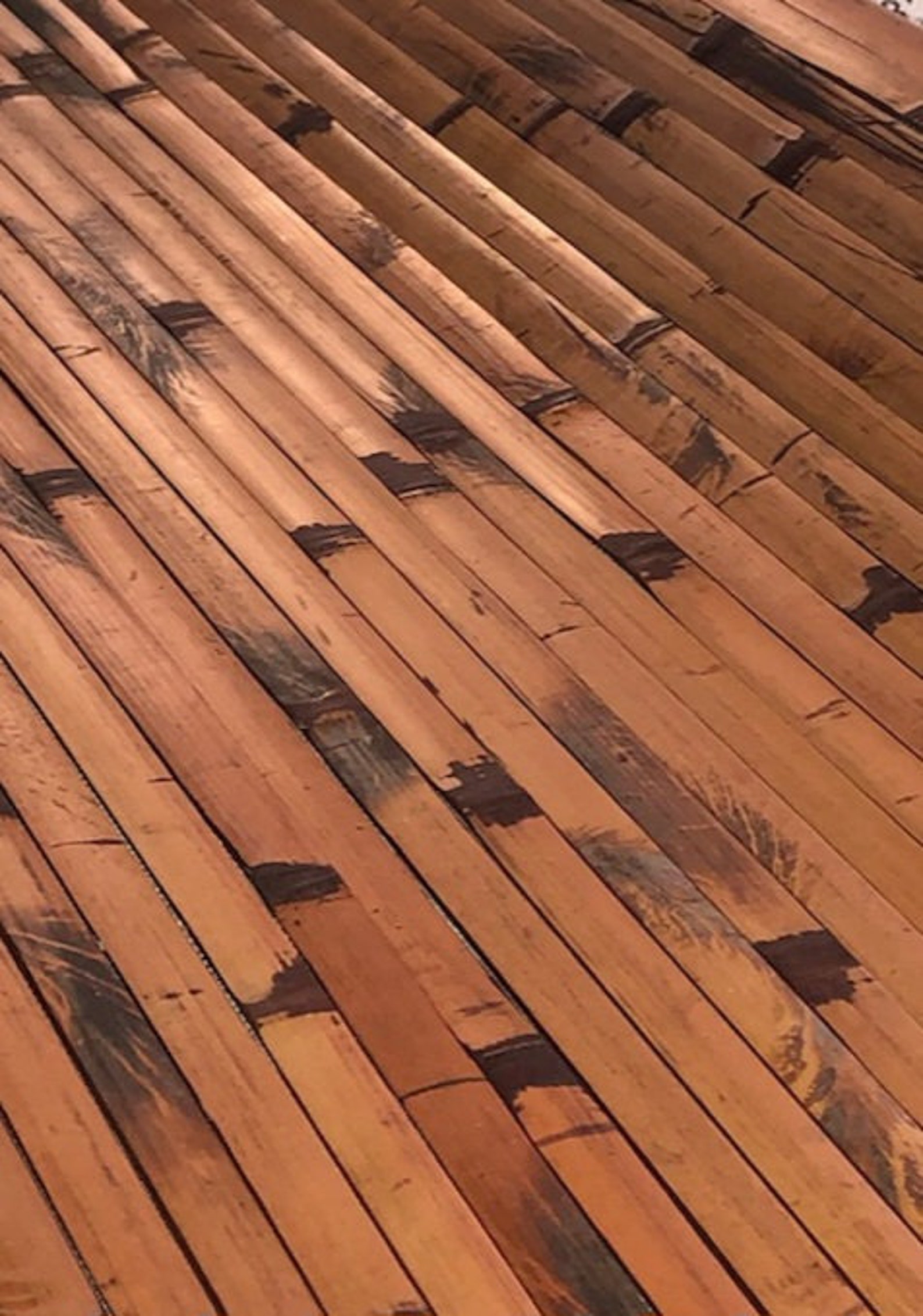 One- 4' X 8' Bamboo Wall Paneling Cherry Chocolate Tortoise Color