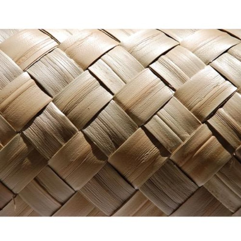 May include: Close-up of a woven basket made from natural materials, showing a detailed view of the intricate pattern and texture.