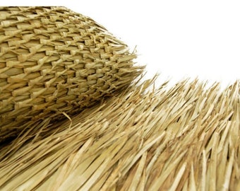 33"×60ft Fire Retardant Mexican Palm Grass Tiki Thatch Roll, Palapa Palm Grass Roll, Thatch Grass Panel, Outdoor Palm Grass Roof