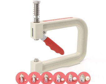 1 set Manual Nailed Pearl Beads Fixing Setting Tools (6 sets of Mould 4mm, 5mm, 6mm, 8mm, 10mm, 12mm) | Crafts Supplies DIY