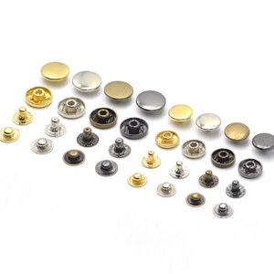 50 set Materiale ottone Chiusura a scatto Bottoni a pressione Bottoni automatici 10 mm 655, 12,5 mm 633, 15 mm 831 / Forniture fai da te immagine 3