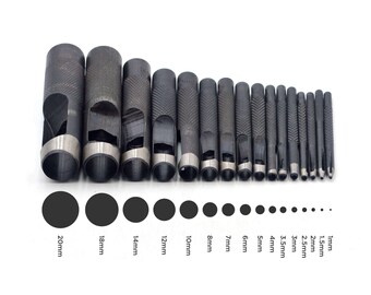 Leather Hole Puncher Tools Leather Prong Punch Circular Punch Manual Press Puncher Punch Tools for DIY Leather Craft Punching Holes Style E