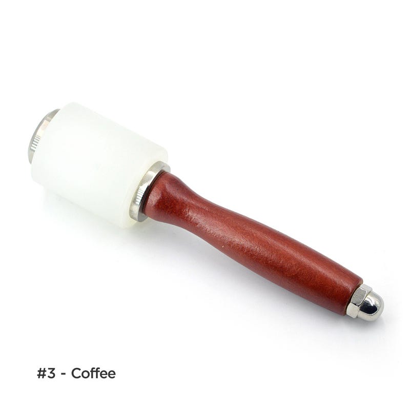Nylon Hammer Leder Carving Hämmer Mallet mit Holzgriff Werkzeug zum Leder Stanzen Drucken 330g | Bastelbedarf DIY Coffee