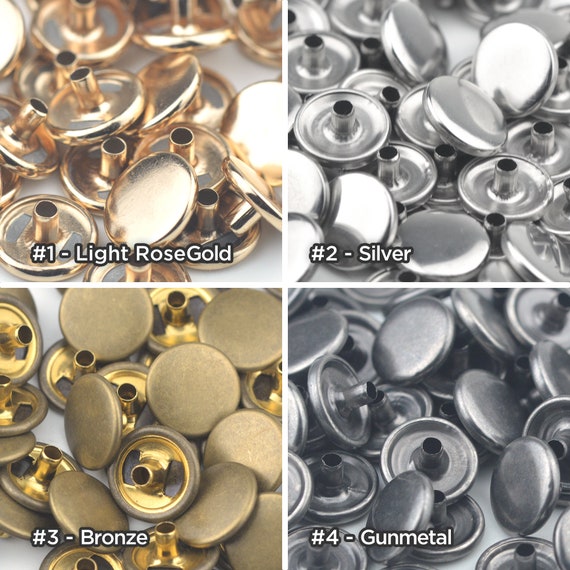 Double Caps Ring Metal Snaps Dies Sets 12.5mm,15mmsnap Fasteners Metal Snaps  Fasteners Snap Buttons Snap Fastener Snap Button Mould Tool 