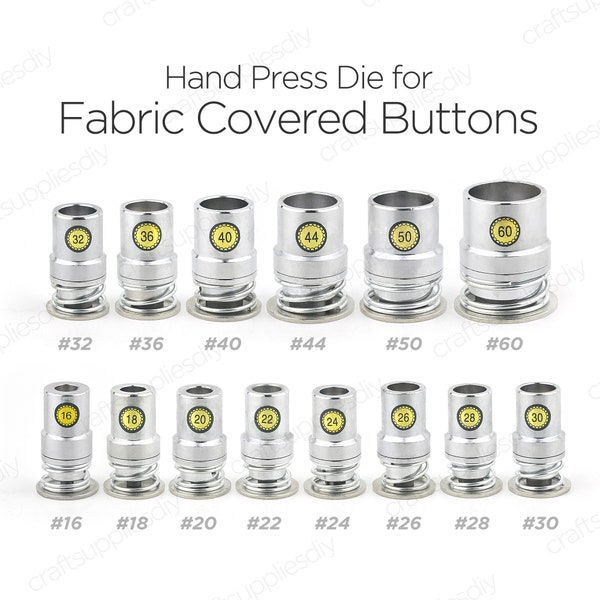 Hand Press Die for Fabric Covered Buttons Setter Setting Tools for Fabric Cover Button Kit Die Mould | Craft Supplies DIY