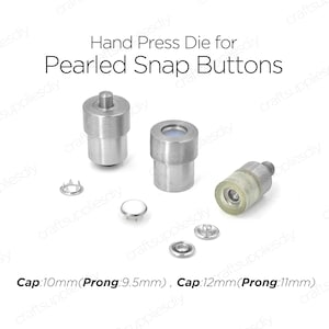 Hand Press Die for Prong Ring Snap Fasteners Setting Tools for Press Studs Snap Buttons Poppers Die 9.5mm, 11mm | Craft Supplies DIY