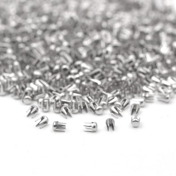 500pcs Wholesale Dome Studs Nailheads Metal Studs for Hand Press Pearl Beads Fixing Setting Tool 2.3mm | Craft Supplies DIY