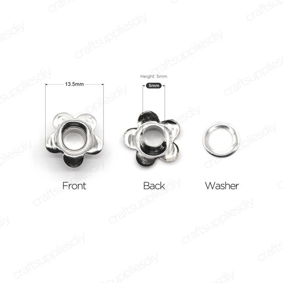 210 Set Colorful Metal Eyelets & Washers – 5mm (3/16”) For Crafts, Fabric, Leather Repair