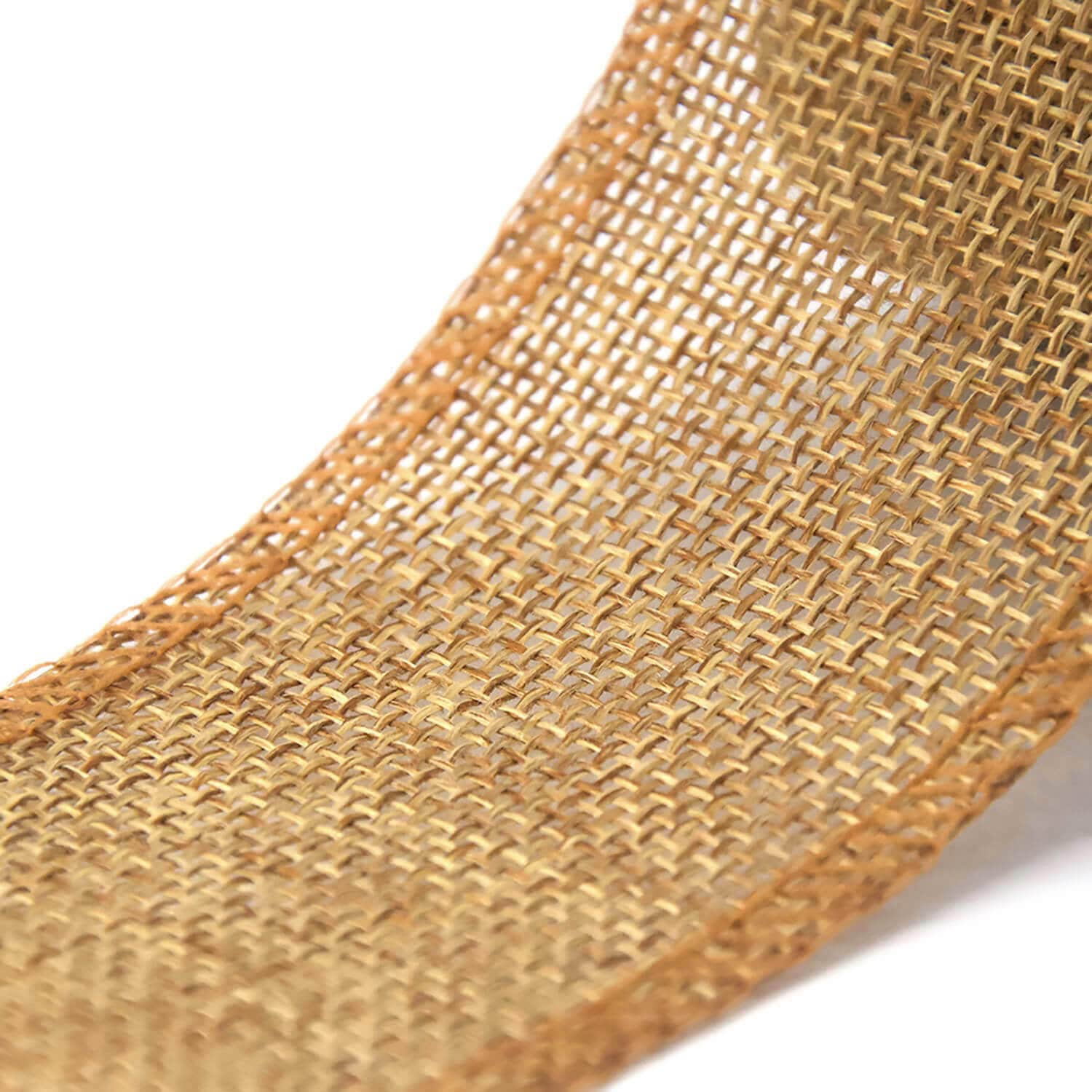 Jute lint taupe gevlochten 12 mm breed 20 meter rol - organza zakjes
